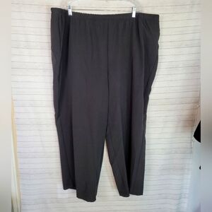 MARINA BLACK WIDE LEG PULL ON SLACKS, SZ 24W